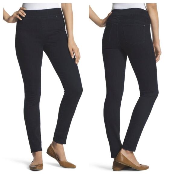 Chico's Women's So Perfect Denim Leggings Dark Wash Size L/12 - Picture 1 of 10